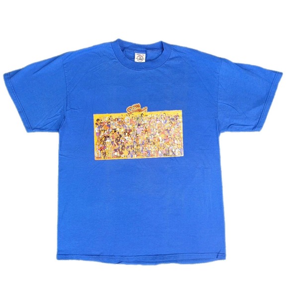 Vintage The Simpsons Shirt Size Large Blue Homer Bart Springfield Y2k - Picture 1 of 8